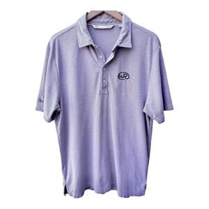 TravisMathew WP Logo Golf Polo Shirt Mens Large Purple Performance Polo